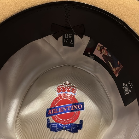 SELENTINO STERLING Hat SIZE 7 1/4. Brand NEW never worn. - Picture 7 of 7
